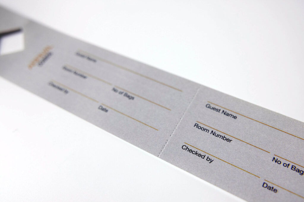 luggage tag paper