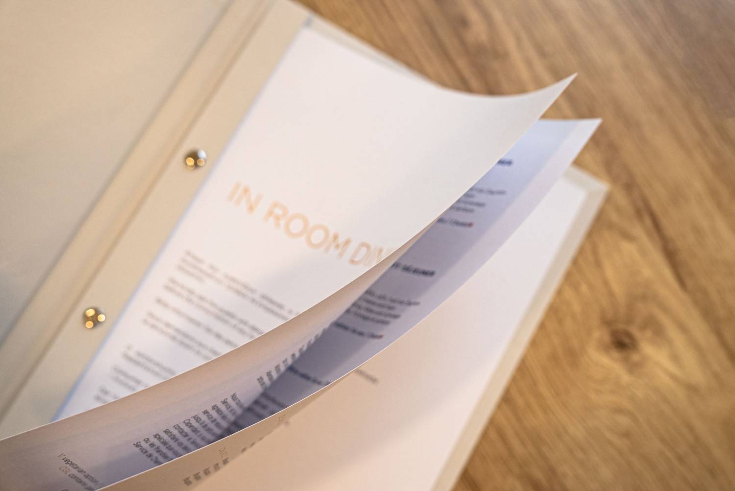 hard cover menu extras room marbella
