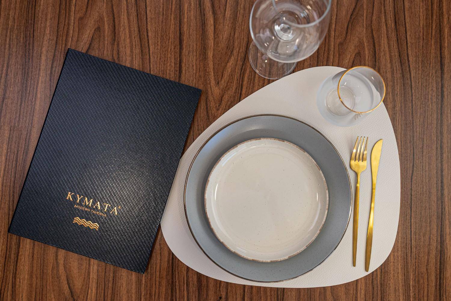 hard cover menu food kymata