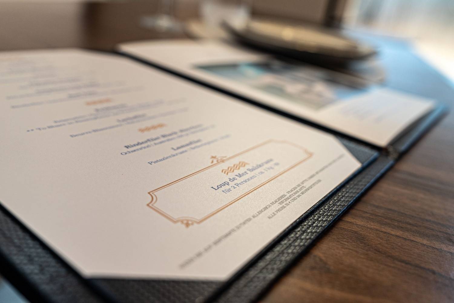 hard cover menu food kymata